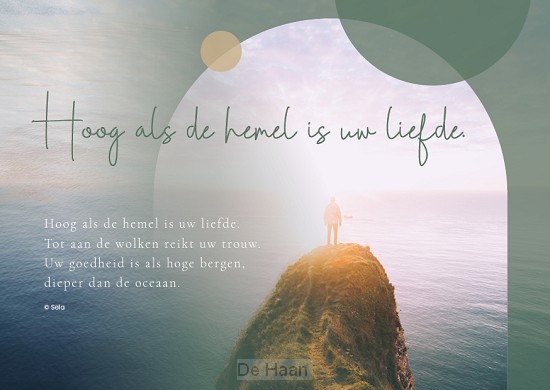 Enkele Kaart Hoog als de hemel