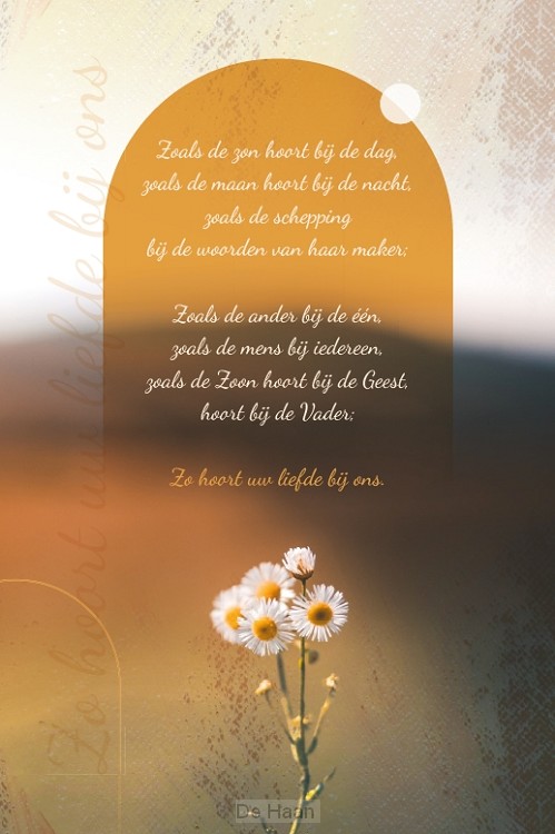 Enkele Kaart Zo hoort uw liefde bij ons