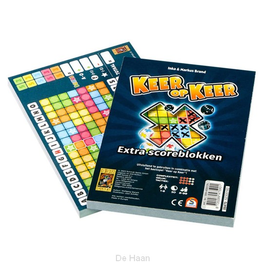 Keer op keer extra scoreblokken