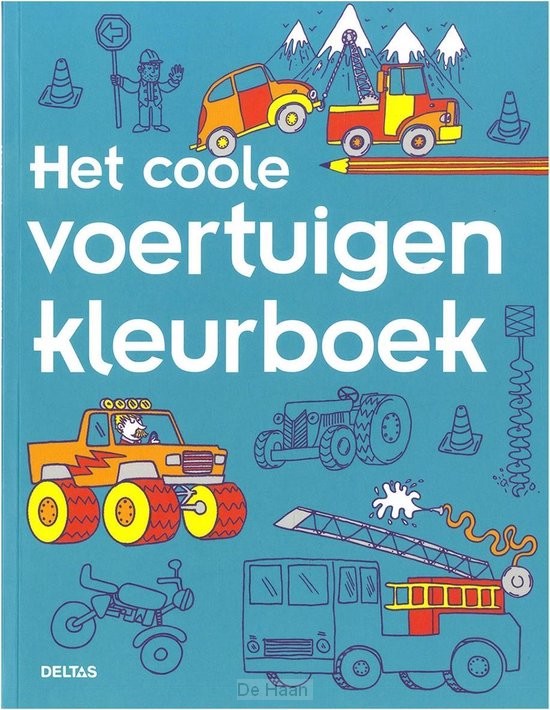 Het coole voertuigen kleurboek