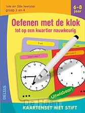 Oefenen met de klok tot op een kwartier