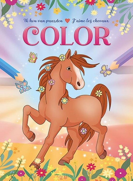 Ik hou van paarden kleurblok / J'aime le