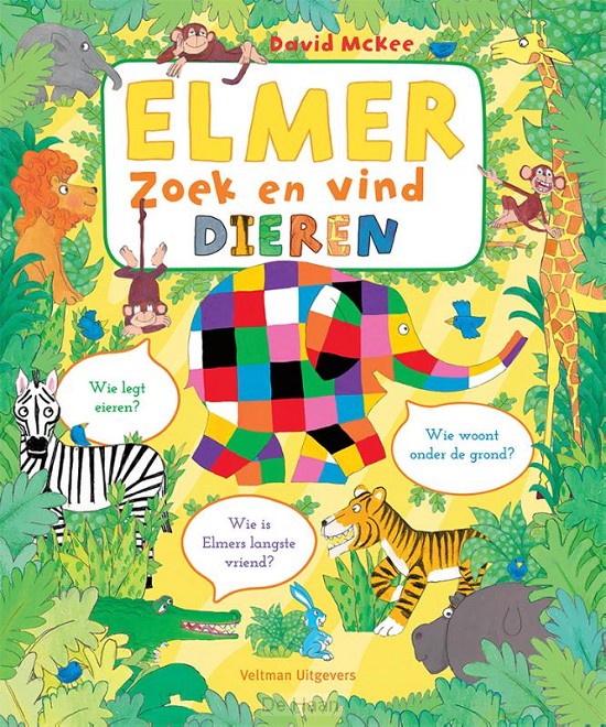 Elmer zoek en vind - dieren