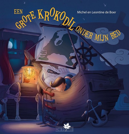 Grote krokodil KLEURBOEK onder mijn bed