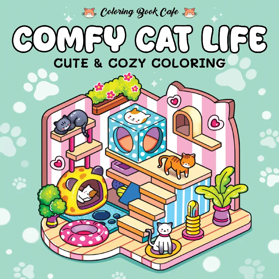 Comfy Cat Life Cute & Cozy Coloring