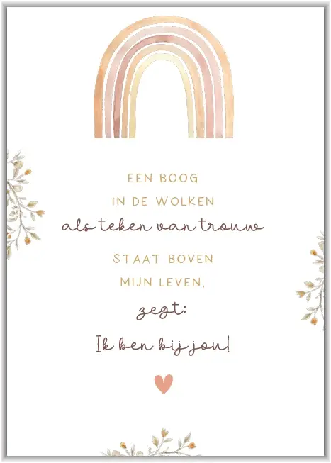 Een boog in de wolken