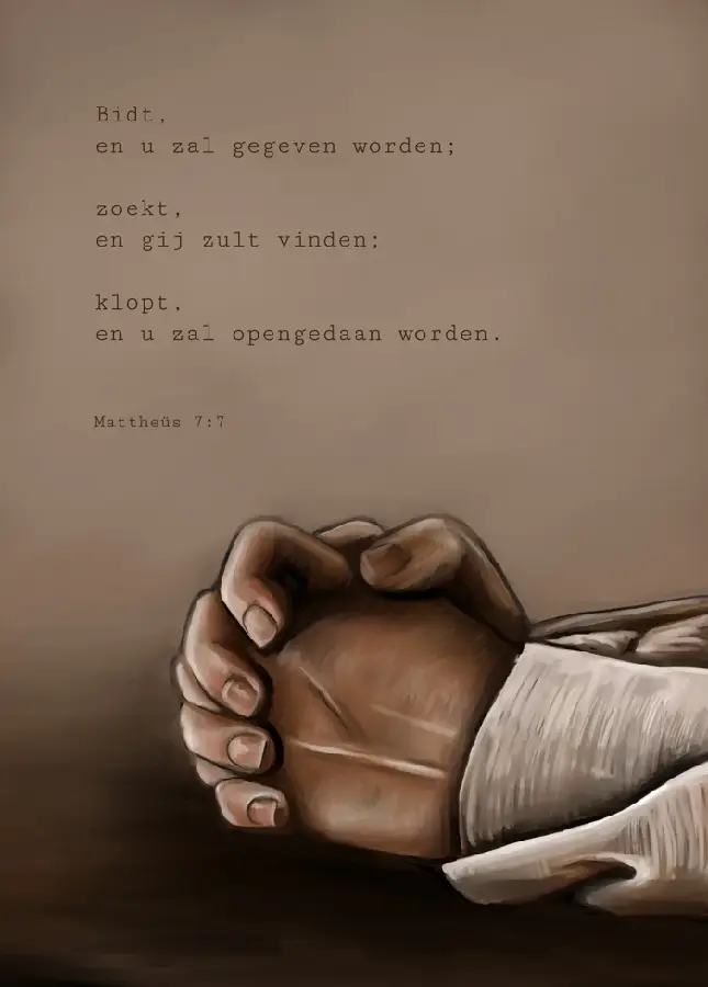 Kaartje A7 Bidt, en u zal gegeven worden