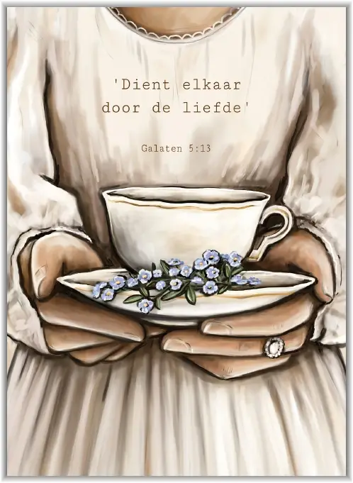 Kaartje A7 Want Ik heb u een voorbeeld..