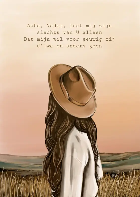 Kaartje A7 Abba, Vader, laat mij zijn