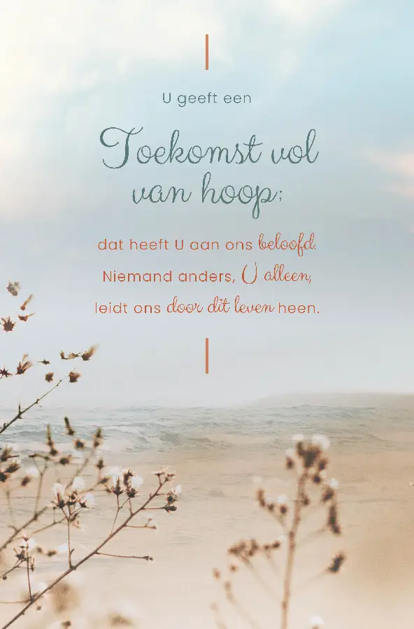 Enkele Kaart Toekomst vol van hoop