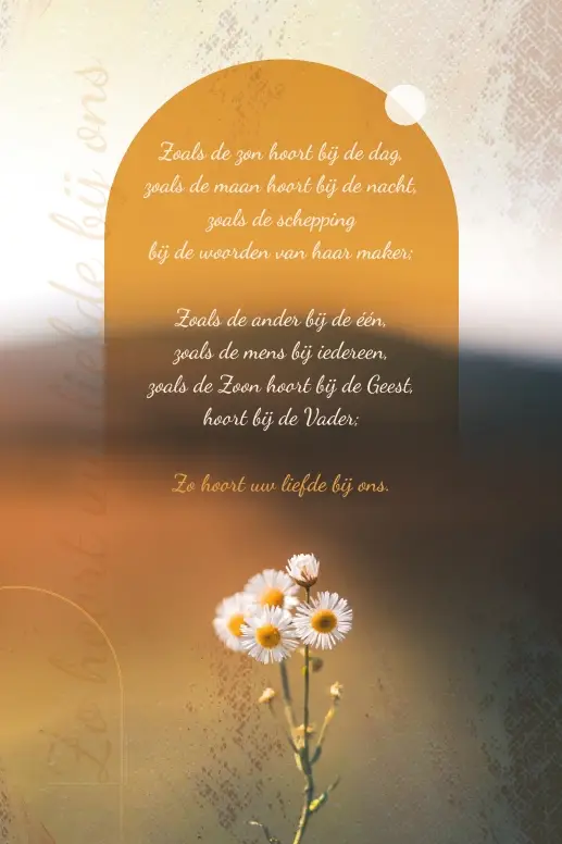 Enkele Kaart Zo hoort uw liefde bij ons