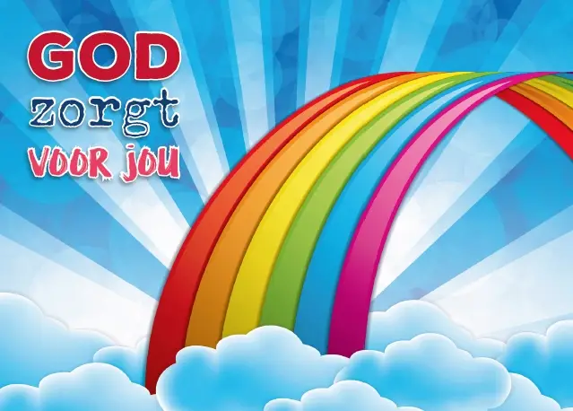 Prentbriefkaart God zorgt voor jou