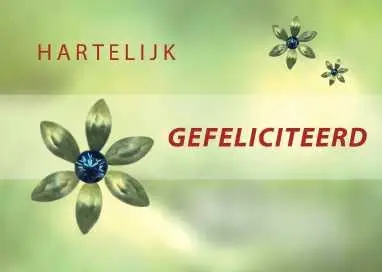 Prentbriefkaart gefeliciteerd