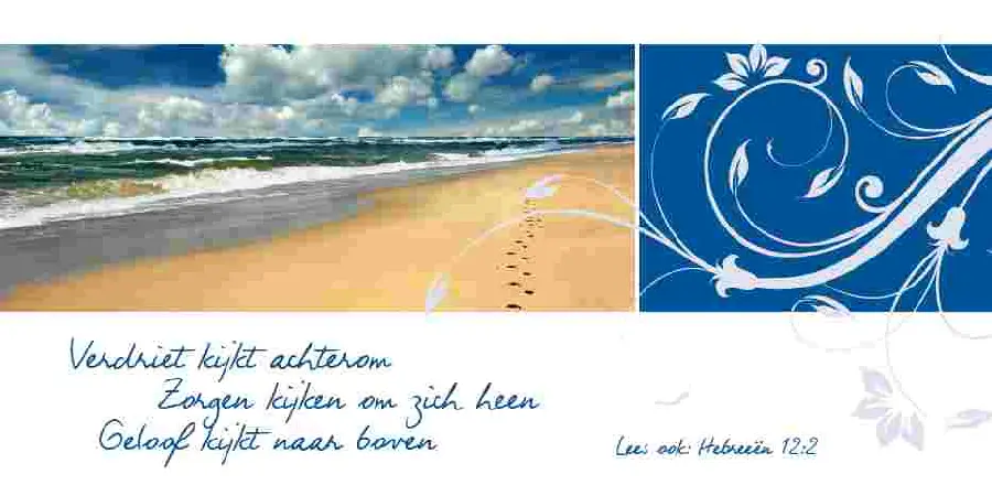 Panoramakaart met envelop hebreeën 12:2