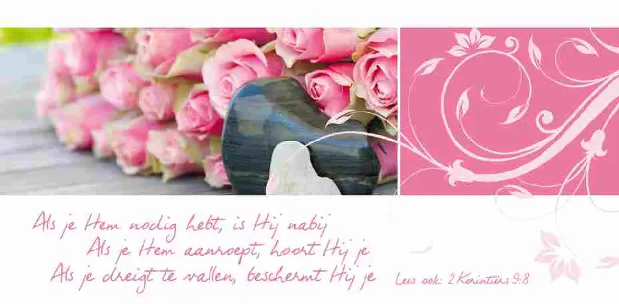 Panoramakaart met envelop 2 Kor. 9:8