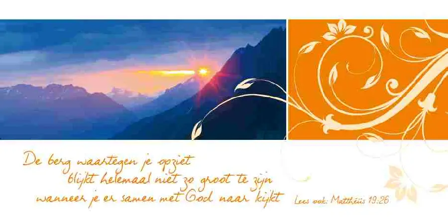 Panoramakaart met envelop Mat 19:26