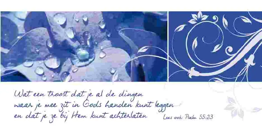 Panoramakaart met envelop Psalm 55:23