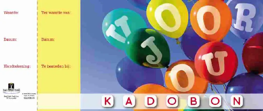 Cadeaubonnen met env 50 kado's
