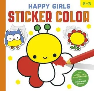 Happy girls sticker color